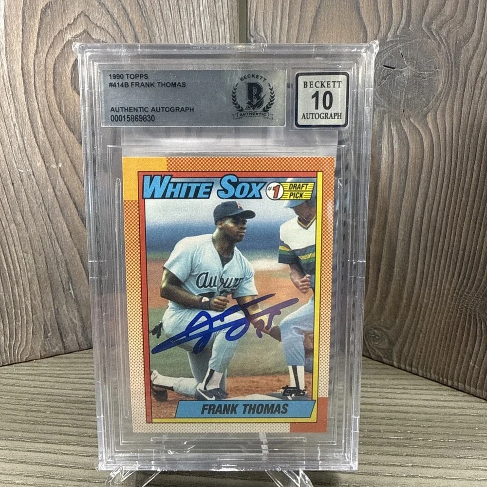 FRANK THOMAS 1990 TOPPS #414 RC ROOKIE SIGNED AUTOGRAPH BGS‎ AUTHENTIC AUTO SP